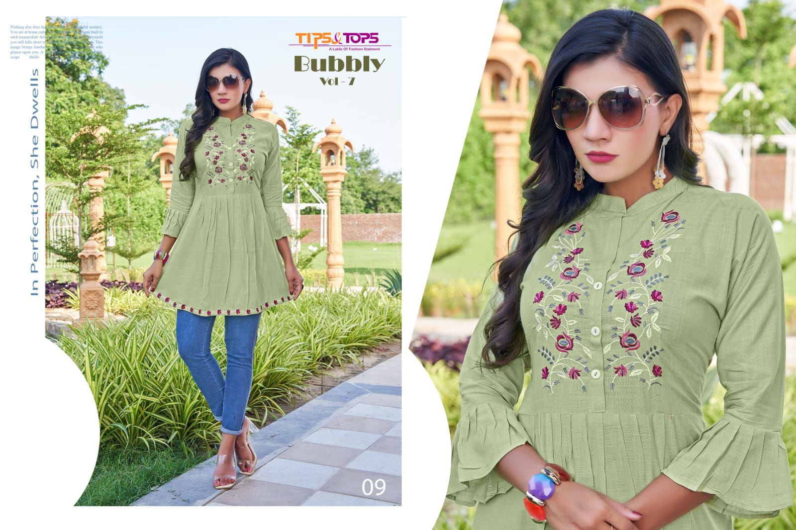 Tips Tops Bubbly 7 Fancy New Stylish Fancy Wear Ladies Long Top Collection